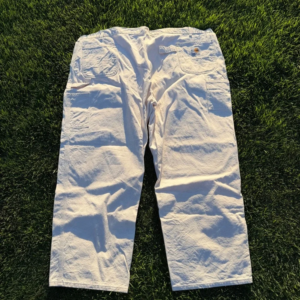 Carhartt B05 NAT Painter Pants A+ 50x30 Natural White Canvas Work Utility B05NAT
